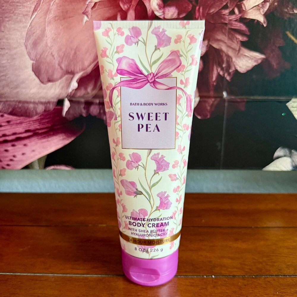 NEW SWEET PEA Body Cream Full Size 8oz Bath & Body Works